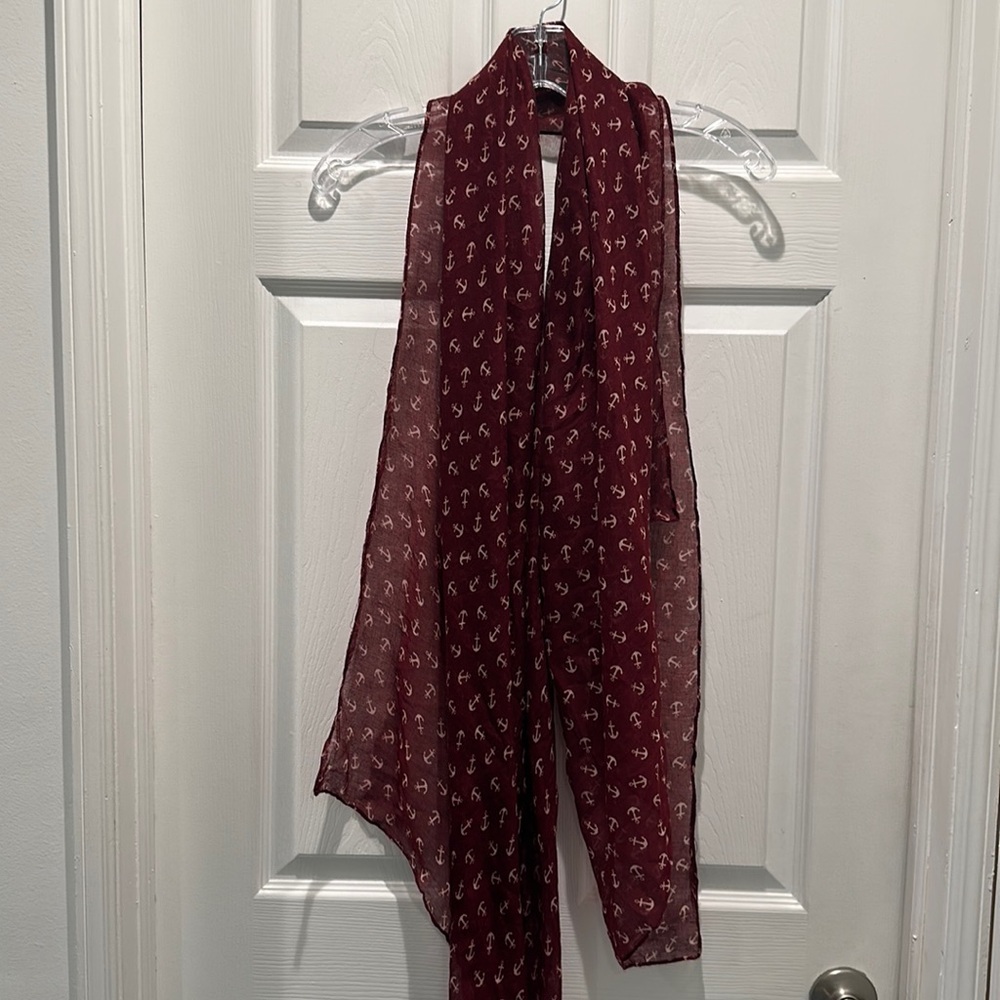 Maroon Anchor Scarf